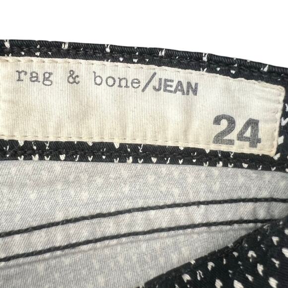 Rag & Bone Black White Printed Beachwood Legging Stretch Skinny Jeans Size 24 - Picture 8 of 13